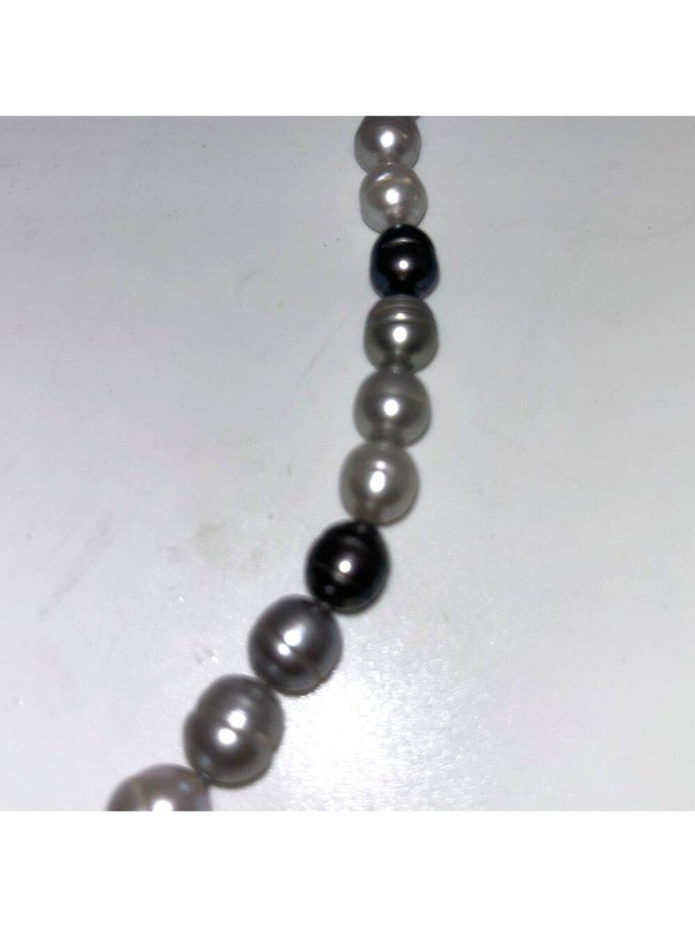 Freshwater Pearl Necklace, Potato Pearls Ring Pearls Hand Knotted 18" - Picture 2 of 12
